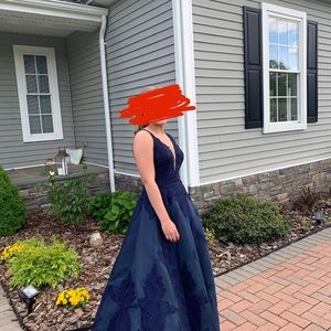 Beautiful Navy Prom Dress